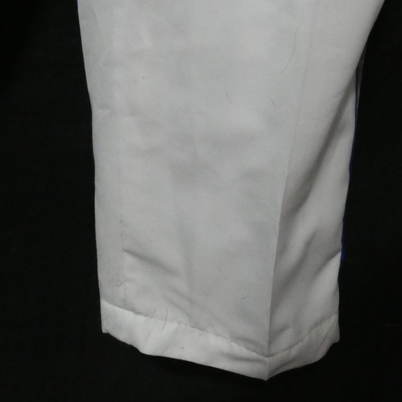 ADIDAS | 2XL | White Exercise Pants With Pockets and Grey and Blue Stripes | GUC - Picture 6 of 15